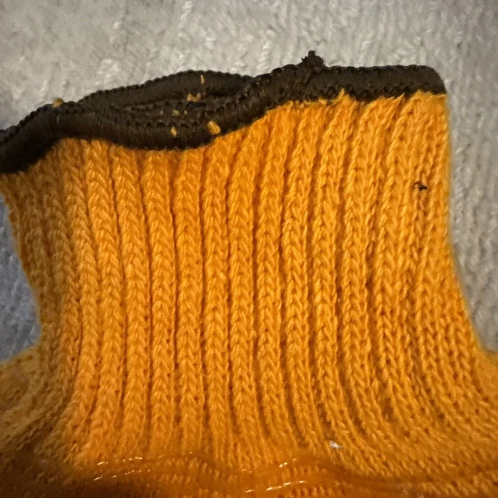 Rugged Wear String Knit PVC Grip Gloves Orange Large 660-2005 Work Safety